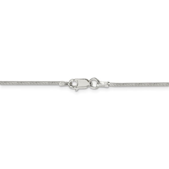 16" Sterling Silver 1.25mm Octagonal Snake Chain Necklace