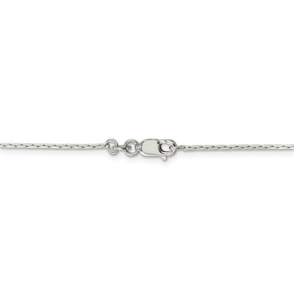 24" Sterling Silver 1mm Oval Box Chain Necklace