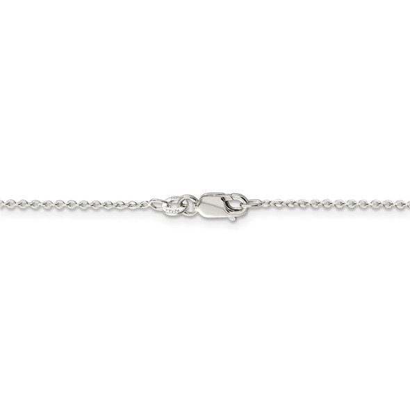 18" Sterling Silver 1mm Flat Link Cable Chain Necklace