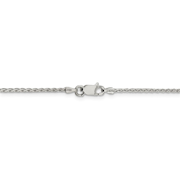 24" Sterling Silver 1.5mm Diamond-cut Round Spiga Chain Necklace