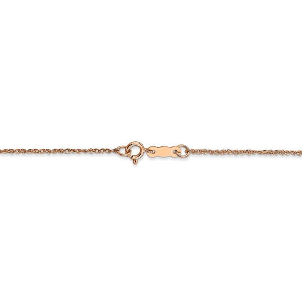 24" 14K Rose Gold 1.1mm Ropa Chain Necklace