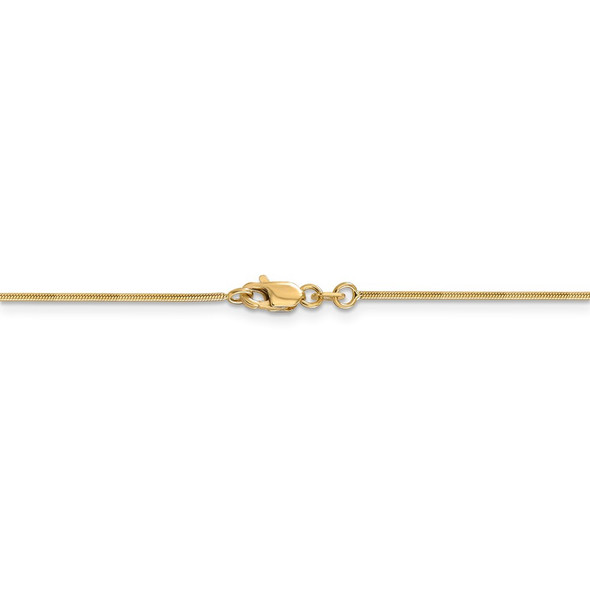 24" 14k Yellow Gold .9mm Round Snake Chain Necklace