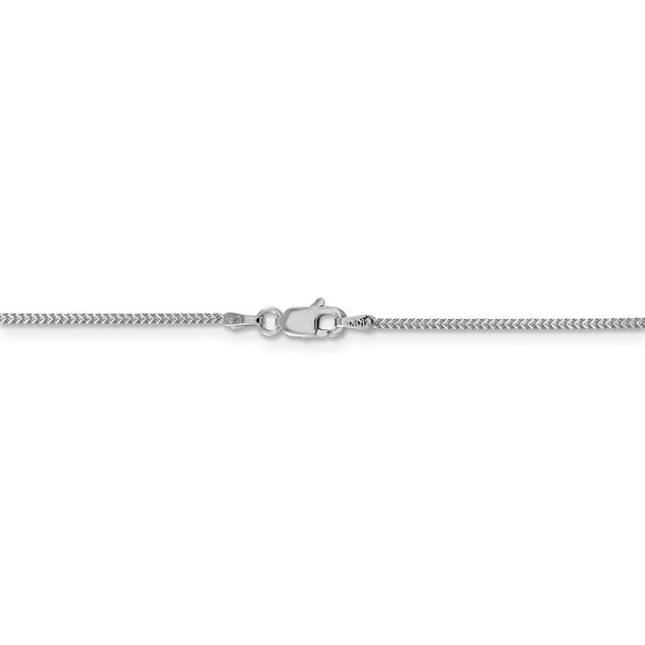 16" 14k White Gold .9mm Franco Chain Necklace