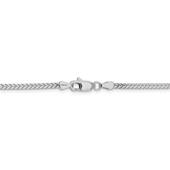 16" 14k White Gold 2mm Franco Chain Necklace