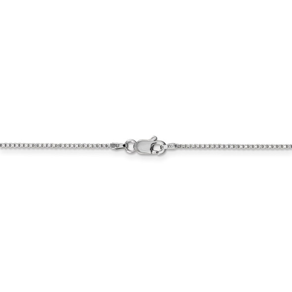 20" 14k White Gold 1mm Box Chain Necklace