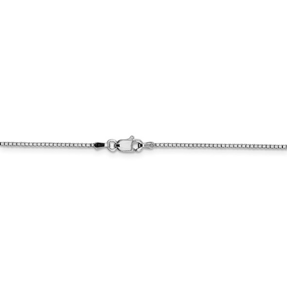 24" 14k White Gold 1.05mm Box Chain Necklace