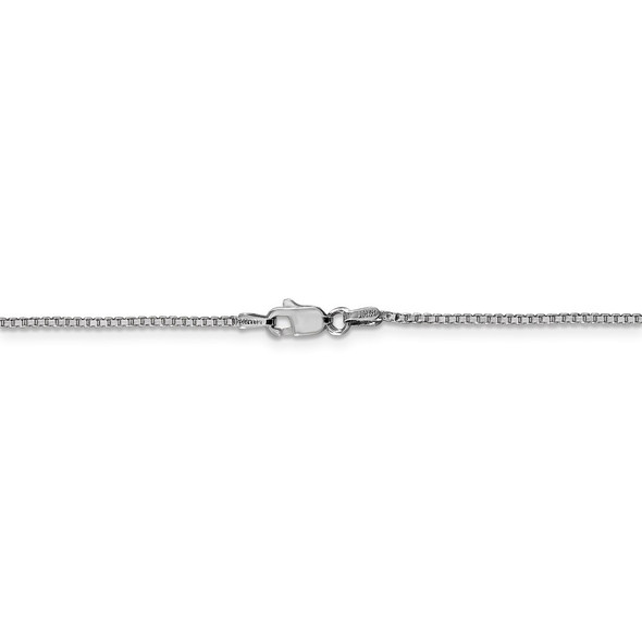 24" 14k White Gold 1.1mm Box Chain Necklace