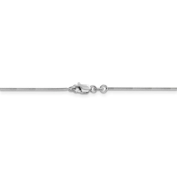 16" 14k White Gold .9mm Round Snake Chain Necklace