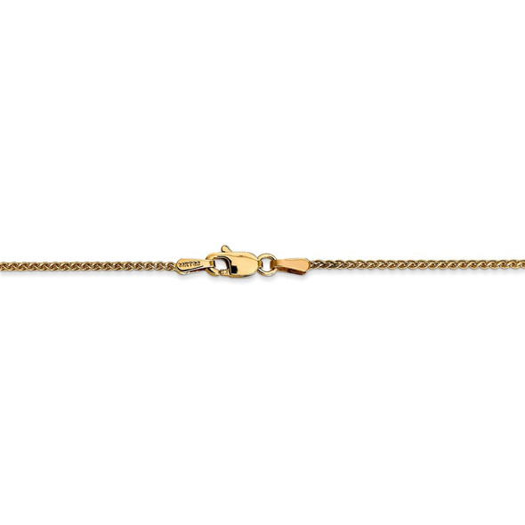 30" 14k Yellow Gold 1.25mm Spiga Chain Necklace