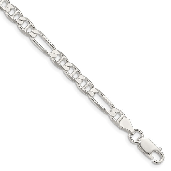 8" Sterling Silver 5.5mm Figaro Anchor Chain Bracelet