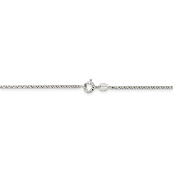 24" Sterling Silver 1.25mm 8 Sided Diamond-cut Box Chain Necklace