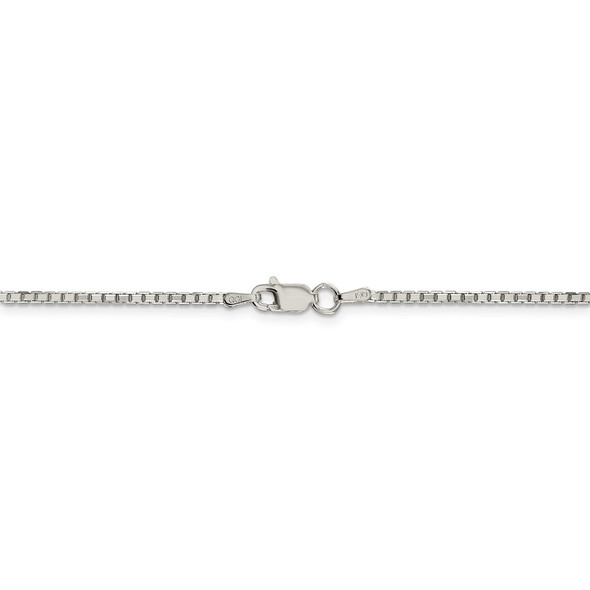 26" Sterling Silver 1.7mm 8 Sided Diamond-cut Box Chain Necklace