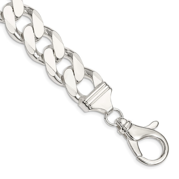 8" Sterling Silver 16.25mm Curb Chain Bracelet