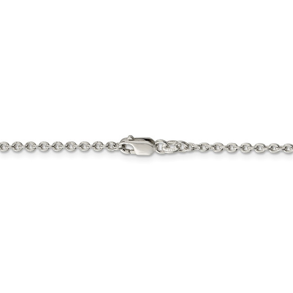 36" Sterling Silver 2.25mm Cable Chain Necklace