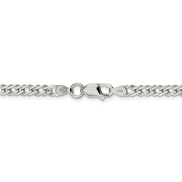 26" Sterling Silver 4mm Beveled Curb Chain Necklace