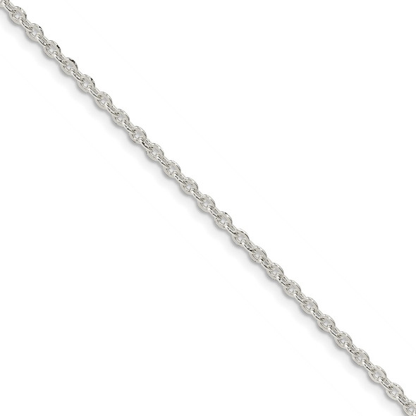7" Sterling Silver 2.75mm Flat Link Cable Chain Bracelet