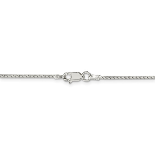 22" Sterling Silver 1.25mm Octagonal Snake Chain Necklace