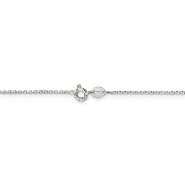 22" Sterling Silver 1.25mm Diamond-cut Forzantina Cable Chain Necklace