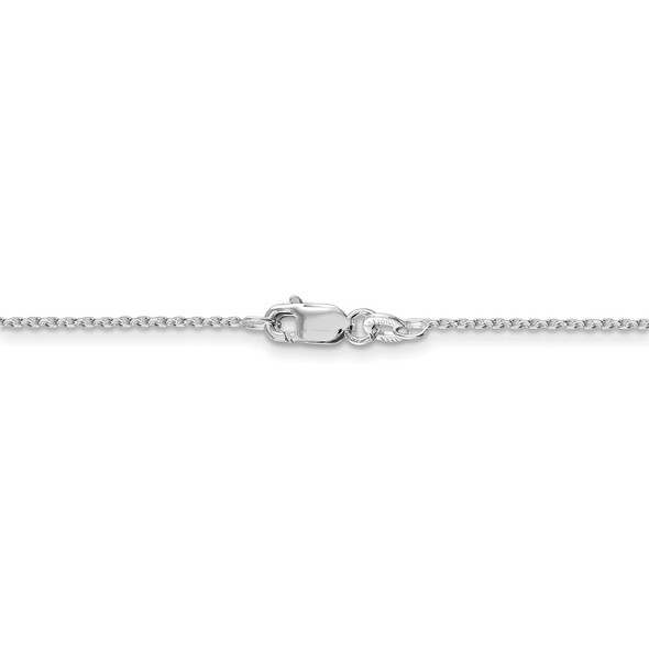 24" Rhodium-plated Sterling Silver 1.25mm Diamond-cut Forzantina Cable Chain Necklace