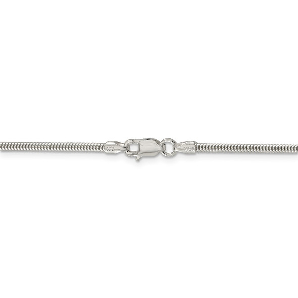 28" Sterling Silver 1.6mm Round Snake Chain Necklace