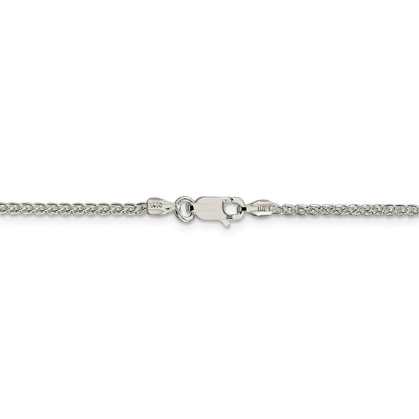 26" Sterling Silver 1.75mm Round Spiga Chain Necklace