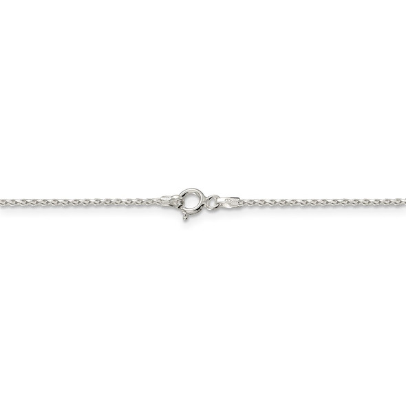 30" Sterling Silver 1.25mm Diamond-cut Round Spiga Chain Necklace