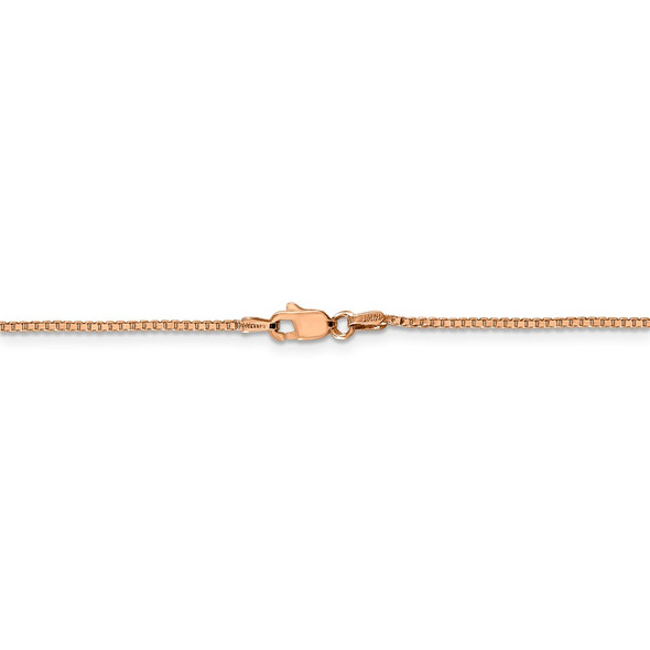 16" 14k Rose Gold 1.10mm Box Chain Necklace