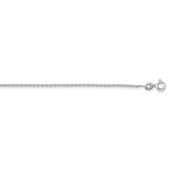 20" Rhodium-plated Sterling Silver 1.5mm Cable Chain Necklace