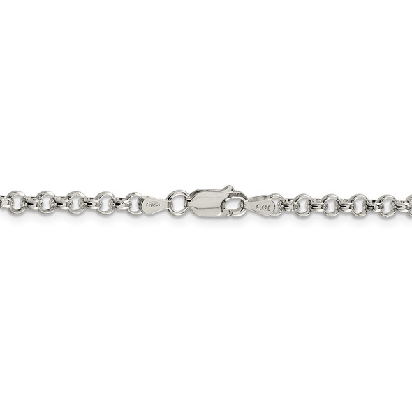 36" Sterling Silver 4mm Rolo Chain Necklace