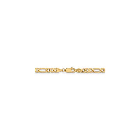26" 14k Yellow Gold 4.75mm Flat Figaro Chain Necklace