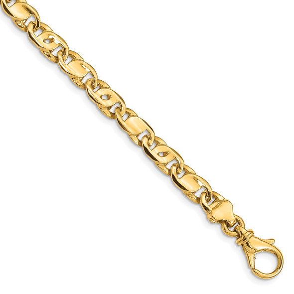 7.25" 14k Yellow Gold 5.80mm Polished Fancy Link Bracelet