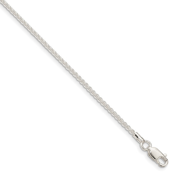 28" Sterling Silver 1.6mm Round Spiga Chain Necklace