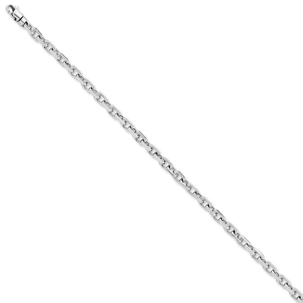 8.25" 14k White Gold 4.2mm Hand-polished Fancy Link Bracelet