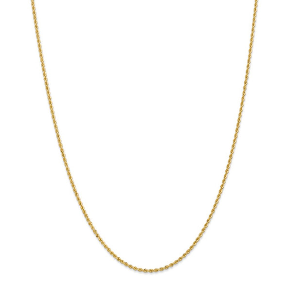 28" 14k Yellow Gold 2mm Regular Rope Chain Necklace