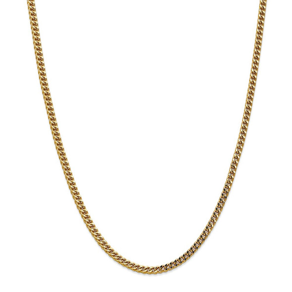 26" 14k Yellow Gold 3.7mm Semi-Solid Franco Chain Necklace