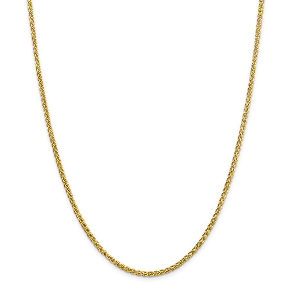 22" 14k Yellow Gold 2.75mm Semi-solid Wheat Chain Necklace