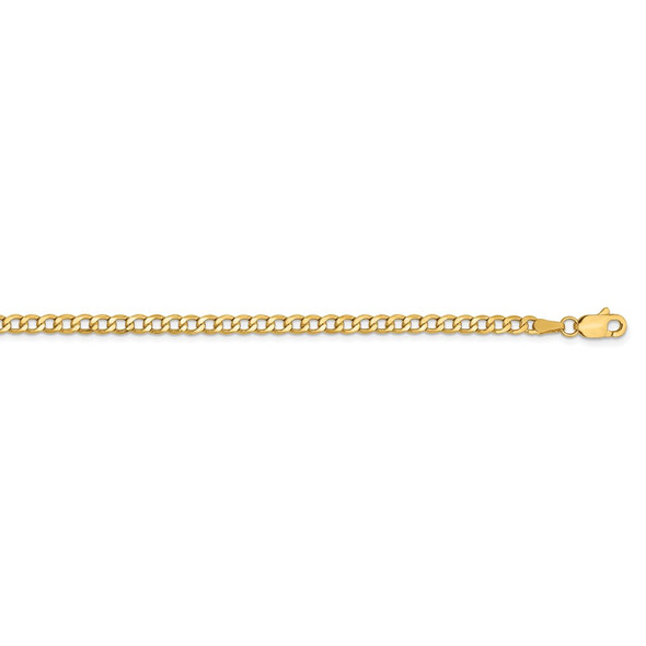 16" 14k Yellow Gold 2.85mm Semi-Solid Curb Chain Necklace