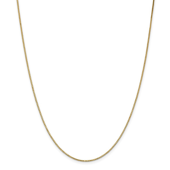 22" 14k Yellow Gold 1.1mm Box Chain Necklace