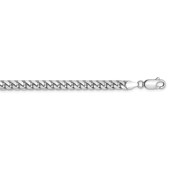 26" 14k White Gold 4.3mm Solid Miami Cuban Chain Necklace