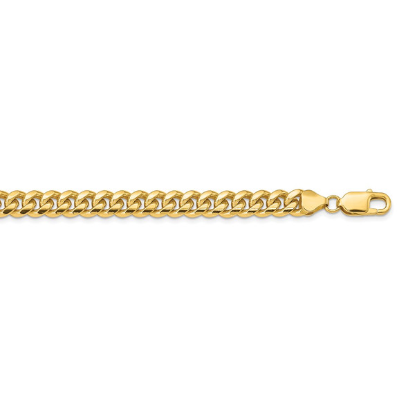 28" 14k Yellow Gold 6.75mm Solid Miami Cuban Chain Necklace