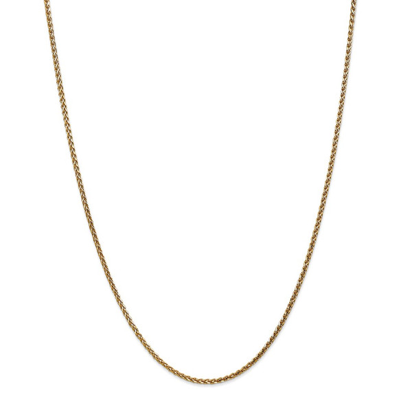 22" 14k Yellow Gold 1.8mm Diamond-cut Spiga Chain Necklace