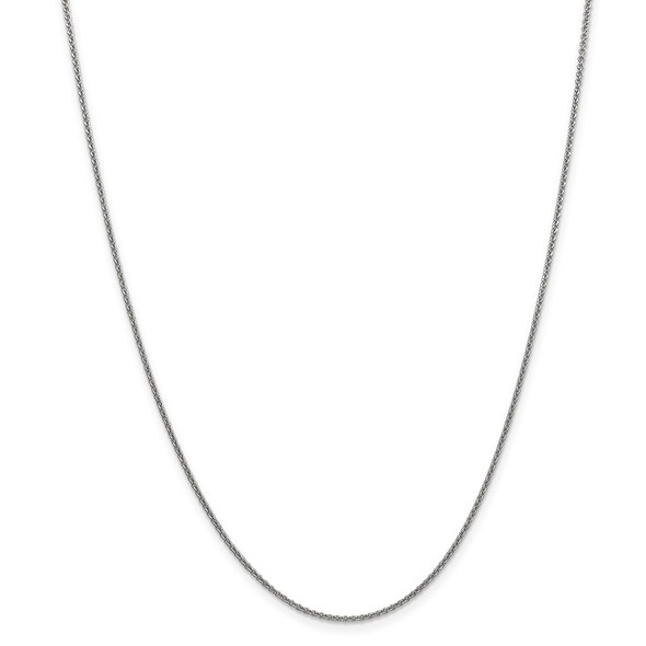 26" 14k White Gold 1.4mm Round Open Link Cable Chain Necklace