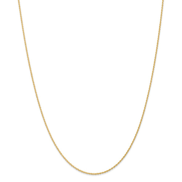 22" 14k Yellow Gold 1.1mm Baby Rope Chain Necklace