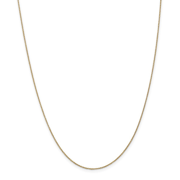 22" 14k Yellow Gold .9mm Cable with Lobster Clasp Chain Necklace