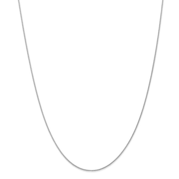 22" 14k White Gold 1mm Parisian Wheat Chain Necklace