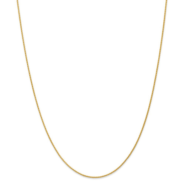 22" 14k Yellow Gold 1.2mm Parisian Wheat Chain Necklace