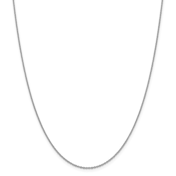 22" 14k White Gold 1.4mm Forzantine Cable Chain Necklace
