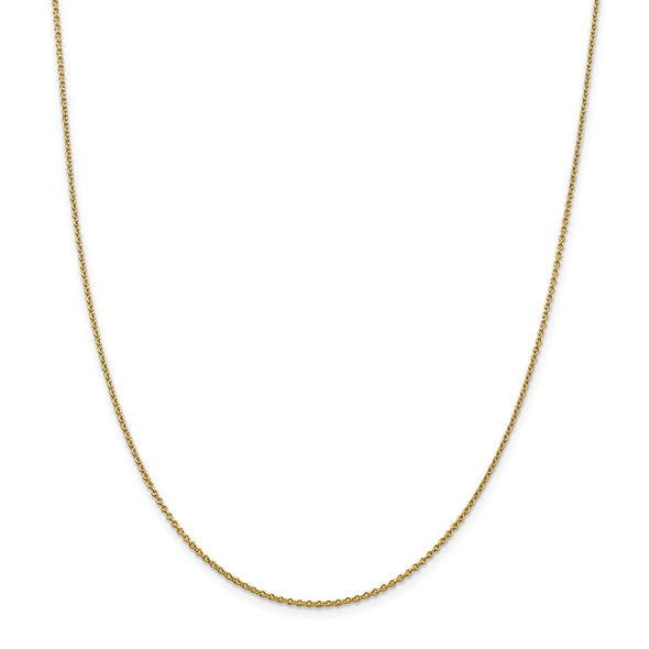 22" 14k Yellow Gold 1.4mm Forzantine Cable Chain Necklace