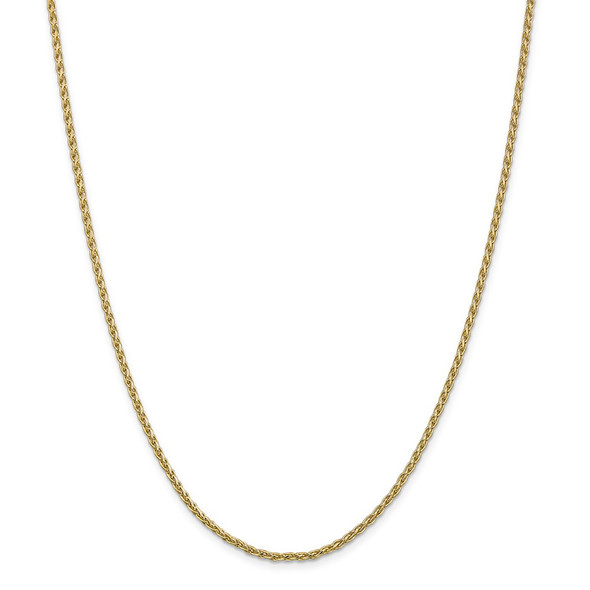 22" 14k Yellow Gold 2.25mm Parisian Wheat Chain Necklace