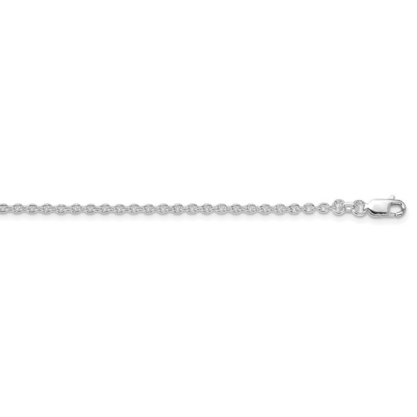 26" Rhodium-plated Sterling Silver 2.25mm Cable Chain Necklace